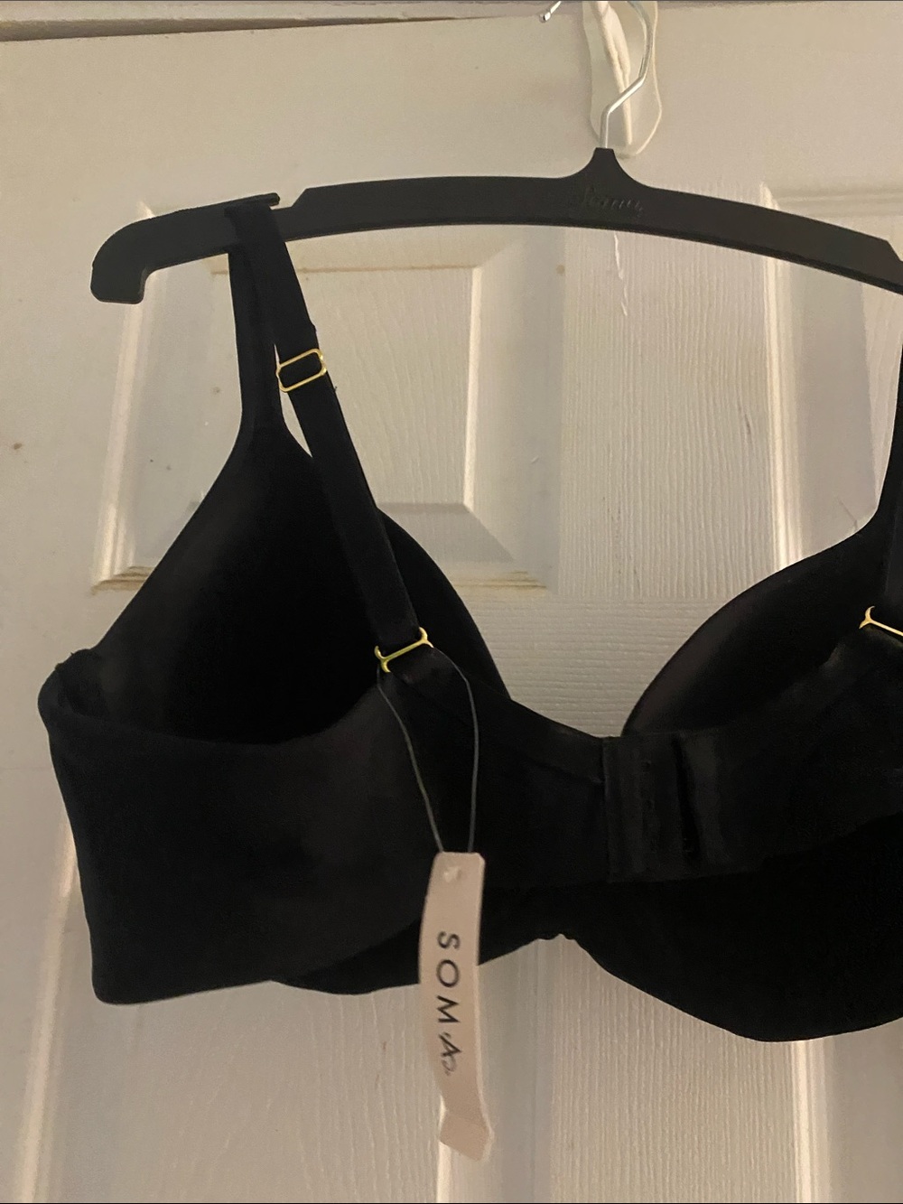 Soma Black Underwire Bra with Gold-Tone Hardware